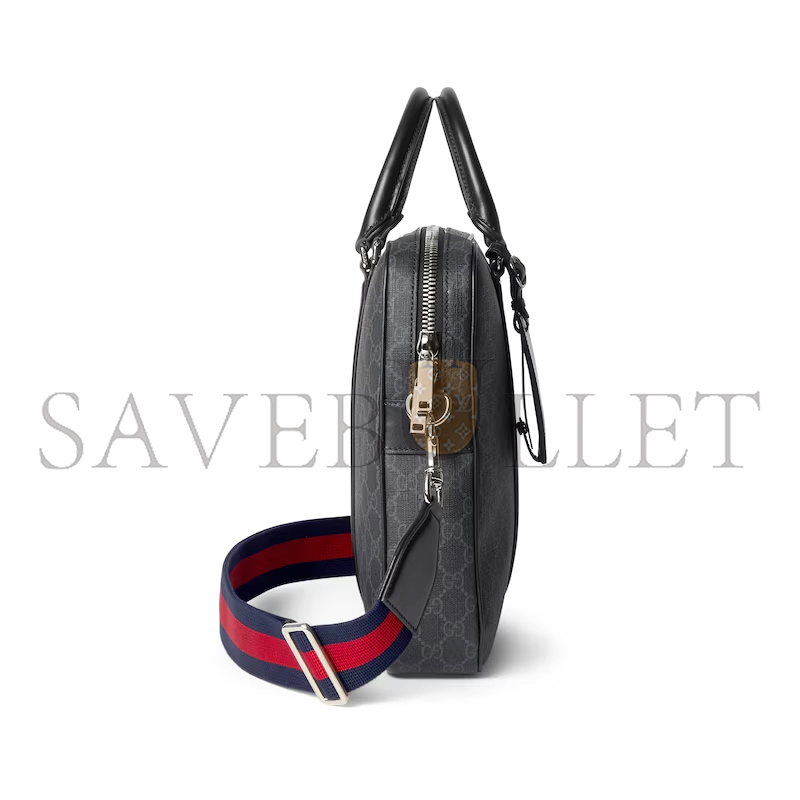 G*u*i gg black medium briefcase ‎792077 (33*28*7cm)